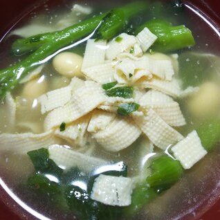豆腐皮with寄せ集めスープ